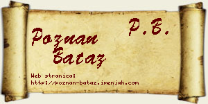 Poznan Bataz vizit kartica